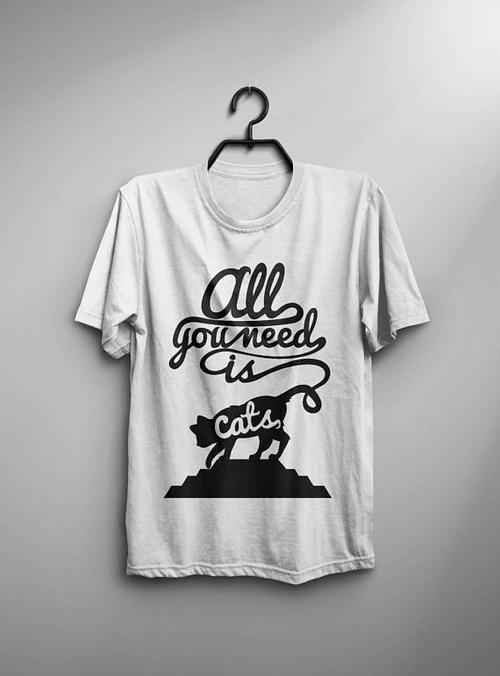 Green Lucky Men's Clothing All You Need Is Cats Men's Tee