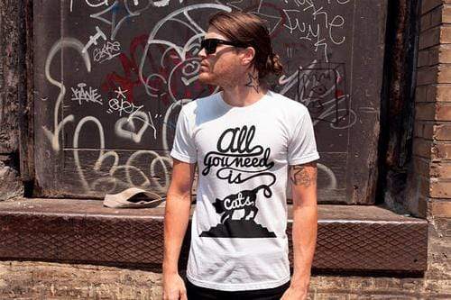 Green Lucky Men's Clothing All You Need Is Cats Men's Tee