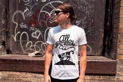 Green Lucky Men's Clothing All You Need Is Cats Men's Tee