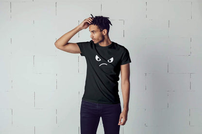 Orange Poppy Women's Clothing Angry Face Men's Tee