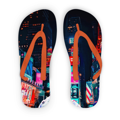 Scorpius Sandals L / Orange Strap Another Night Adult Flip Flops
