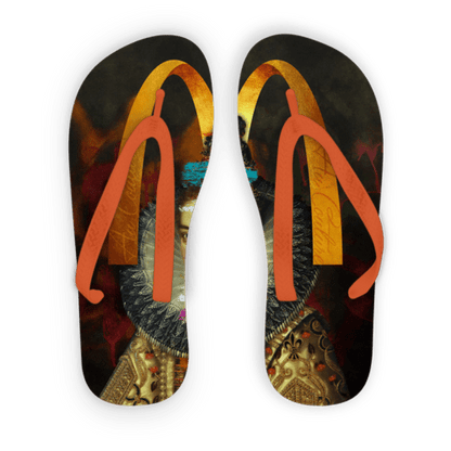 Scorpius Sandals L / Orange Strap Au Couture Adult Flip Flops