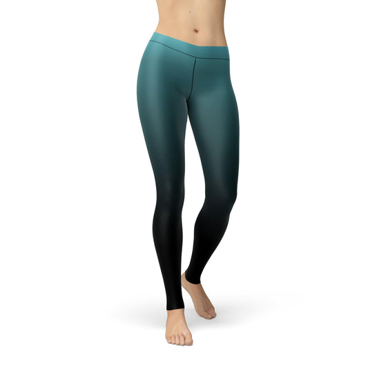 Orange Poppy Leggings Avery Blue Black Ombre Leggings