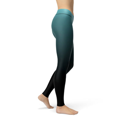 Orange Poppy Leggings Avery Blue Black Ombre Leggings