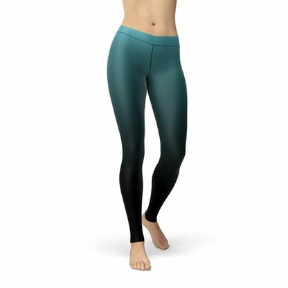 Orange Poppy Leggings 2XL / Multicolored / Capri Avery Blue Black Ombre Leggings