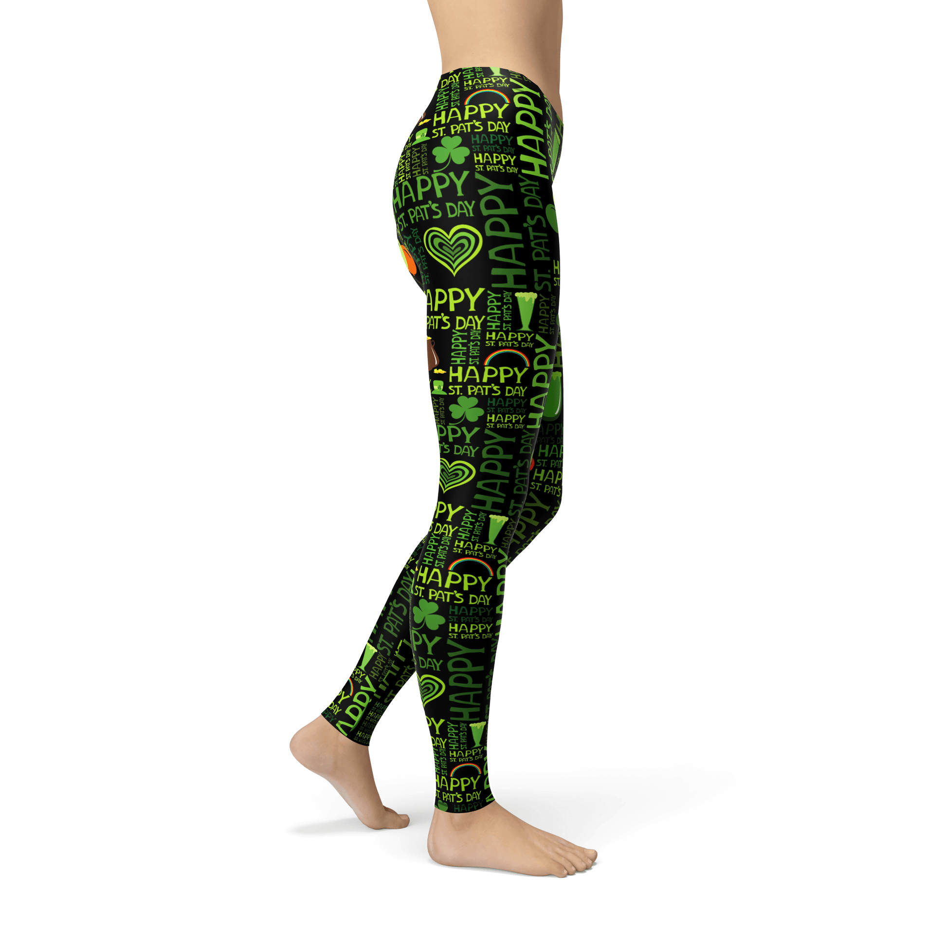 Orange Poppy Leggings Avery Happy St Patricks Day Leggings