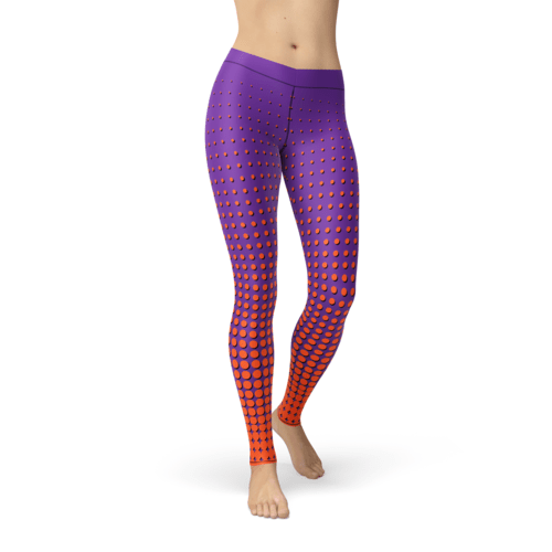 Orange Poppy Leggings 2XL / Multicolored / Capri Avery Orange Dots Leggings