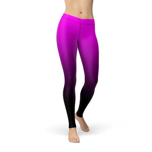 Orange Poppy Leggings Avery Pink Black Ombre Leggings