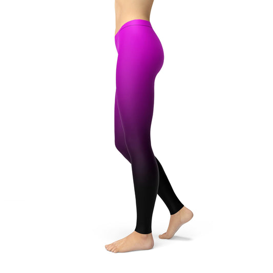 Orange Poppy Leggings Avery Pink Black Ombre Leggings