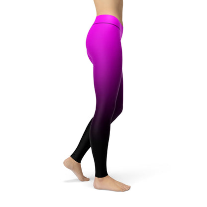 Orange Poppy Leggings Avery Pink Black Ombre Leggings