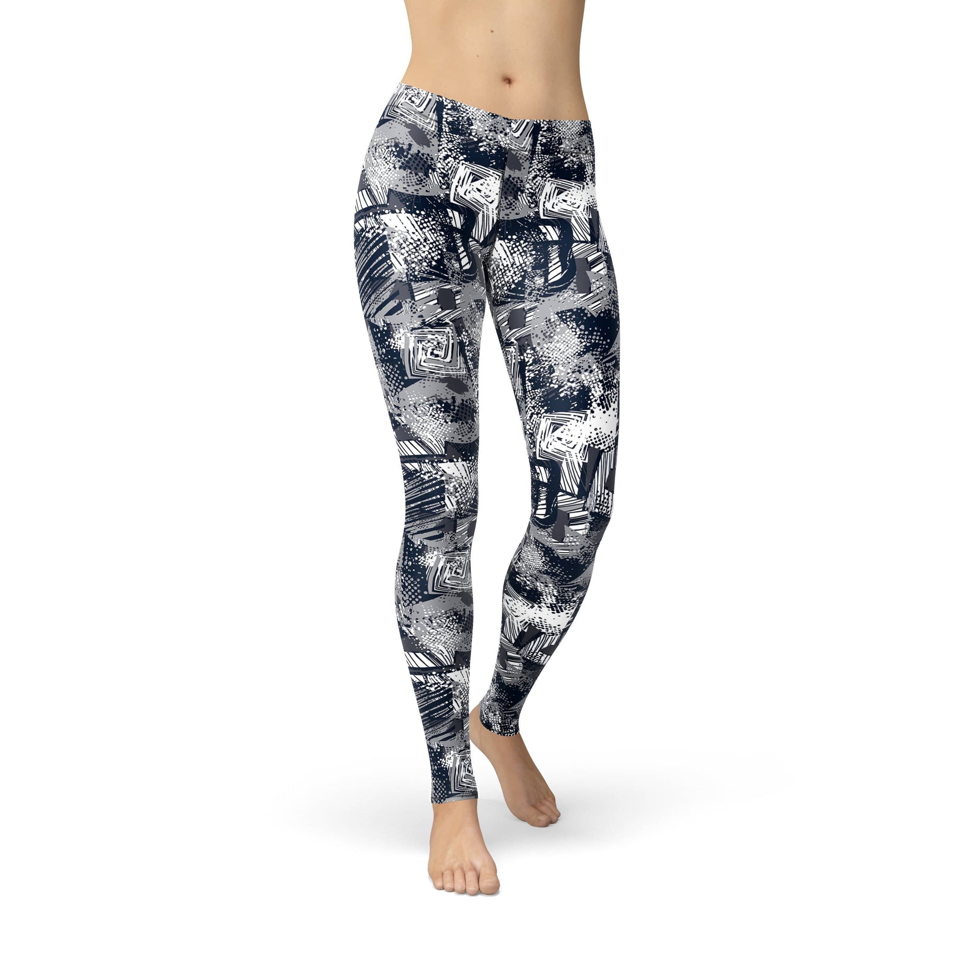 Orange Poppy Leggings Avery Spiral Squares Leggings