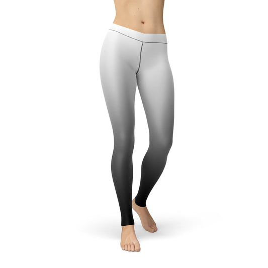 Orange Poppy Leggings Avery White Black Ombre Leggings