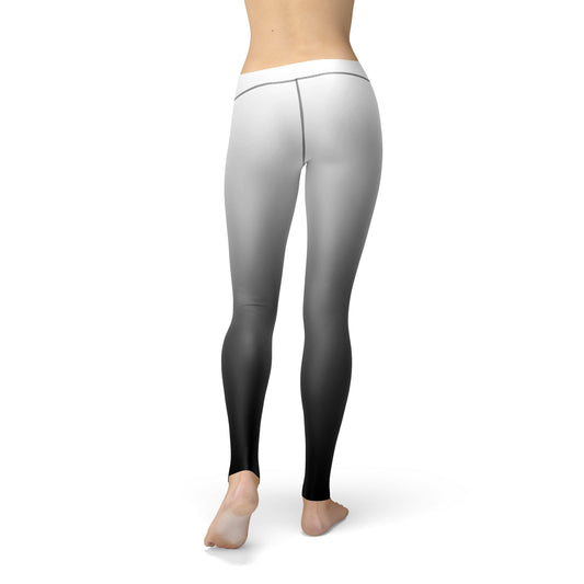 Orange Poppy Leggings Avery White Black Ombre Leggings