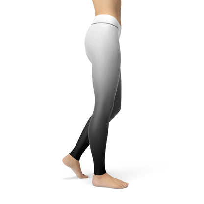 Orange Poppy Leggings Avery White Black Ombre Leggings