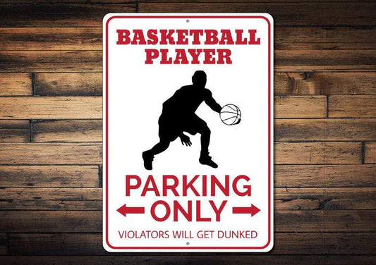 Orchid Eurybia Home Decor Basketball Player Parking Sign