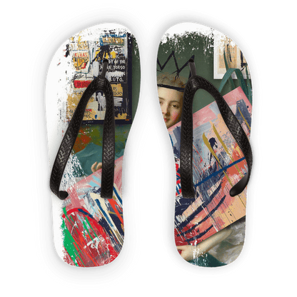 Scorpius Sandals Basquiat Fan Adult Flip Flops
