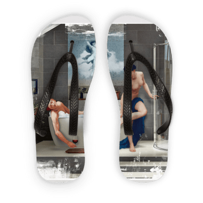 Scorpius Sandals L / Black Strap Bathtime Adult Flip Flops