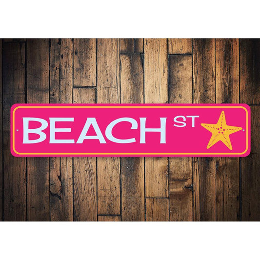 Orchid Eurybia Home Decor Beach Street Sign