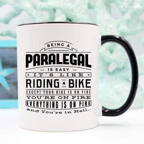 Magenta Shadow Gifts Being A Paralegal Is Easy - Paralegal Coffee Mug,
