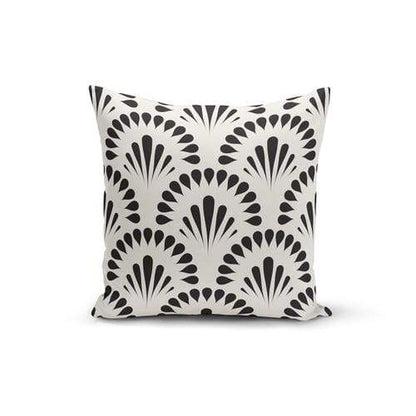 Orange Poppy Textiles & Pillows 12x16 / Multicolored Black Cream Floral Pillow Cover