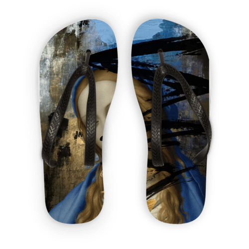 Scorpius Sandals L / Black Strap Blue Adult Flip Flops
