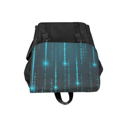 inQUE'INQ Backpacks Bags Rucksacks One Size Blue matrix style black backpack