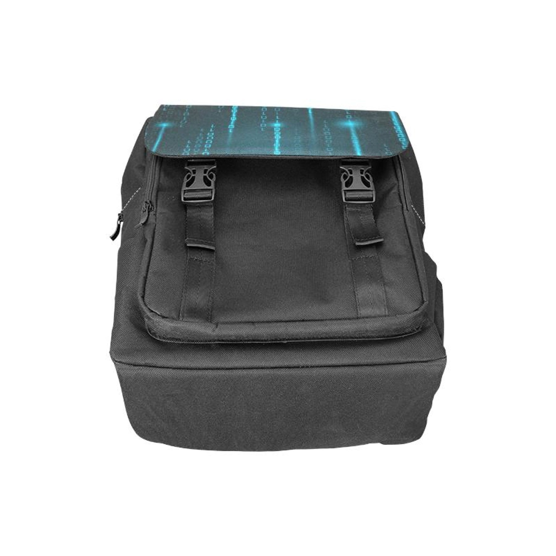 inQUE'INQ Backpacks Bags Rucksacks One Size Blue matrix style black backpack