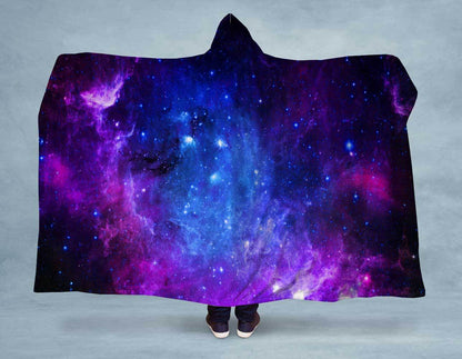 Orange Poppy Women's Clothing Blue Pink Galaxy Hooded Blanket