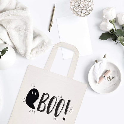 Turquoise Andromeda Totes & Beach Bags Boo! Halloween Tote Bag