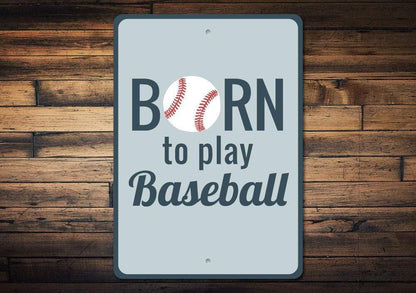 Orchid Eurybia Home Decor Born to Play Baseball Sign