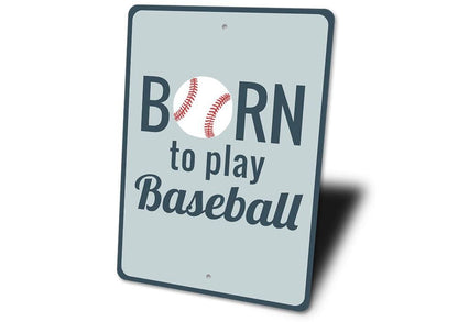 Orchid Eurybia Home Decor Born to Play Baseball Sign