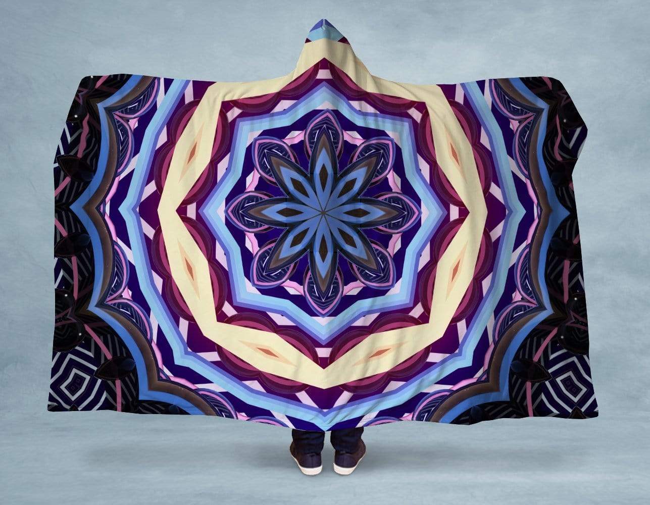 Orange Poppy Women's Clothing Bright Mandala Hooded Blanket