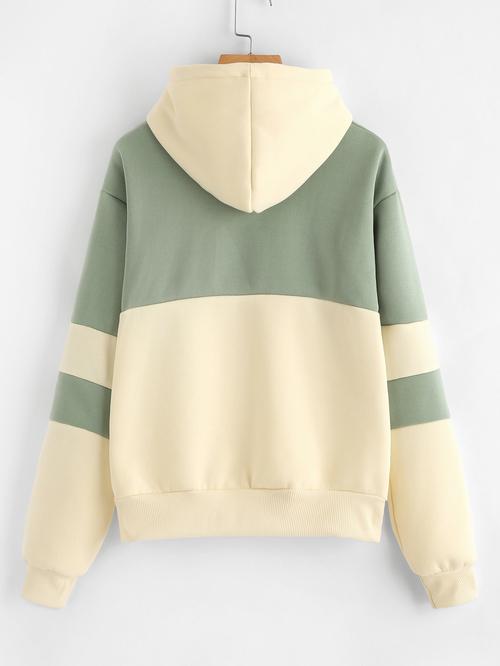 Celeste Women's Clothing Cactus Embroidered Block Hoodie