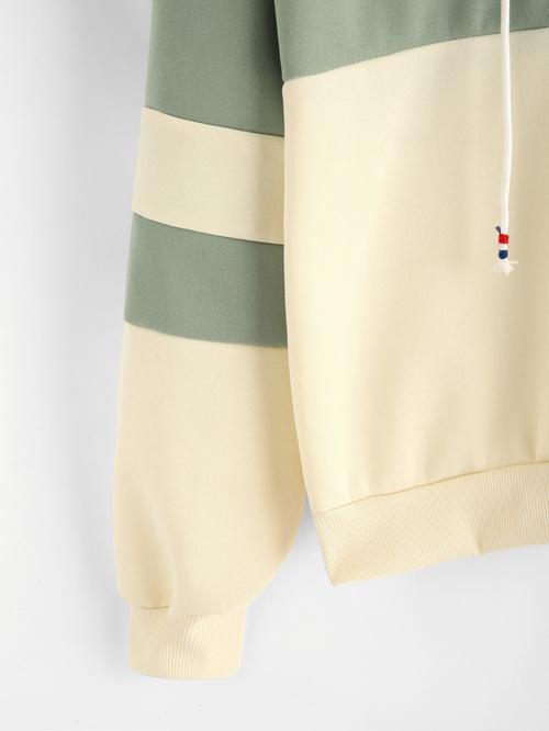Celeste Women's Clothing Cactus Embroidered Block Hoodie