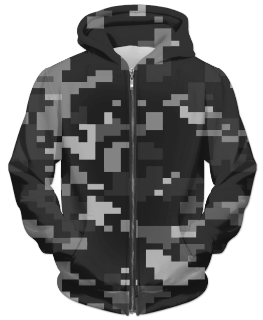 Scorpius Sweaters & Hoodies Camofludge 10 UNISEX ZIP HOODIE