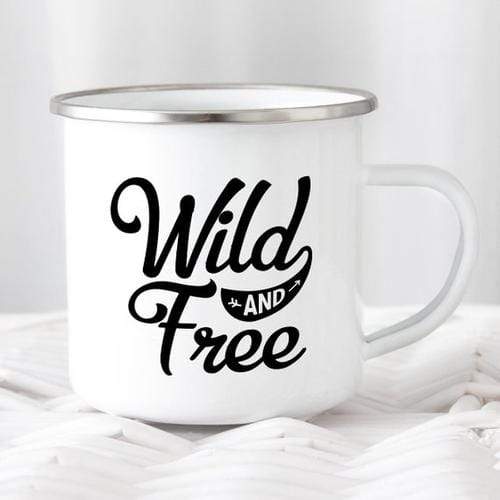 Magenta Shadow Gifts Camping Mug Enamel Mug Campfire Mug Wild and Free