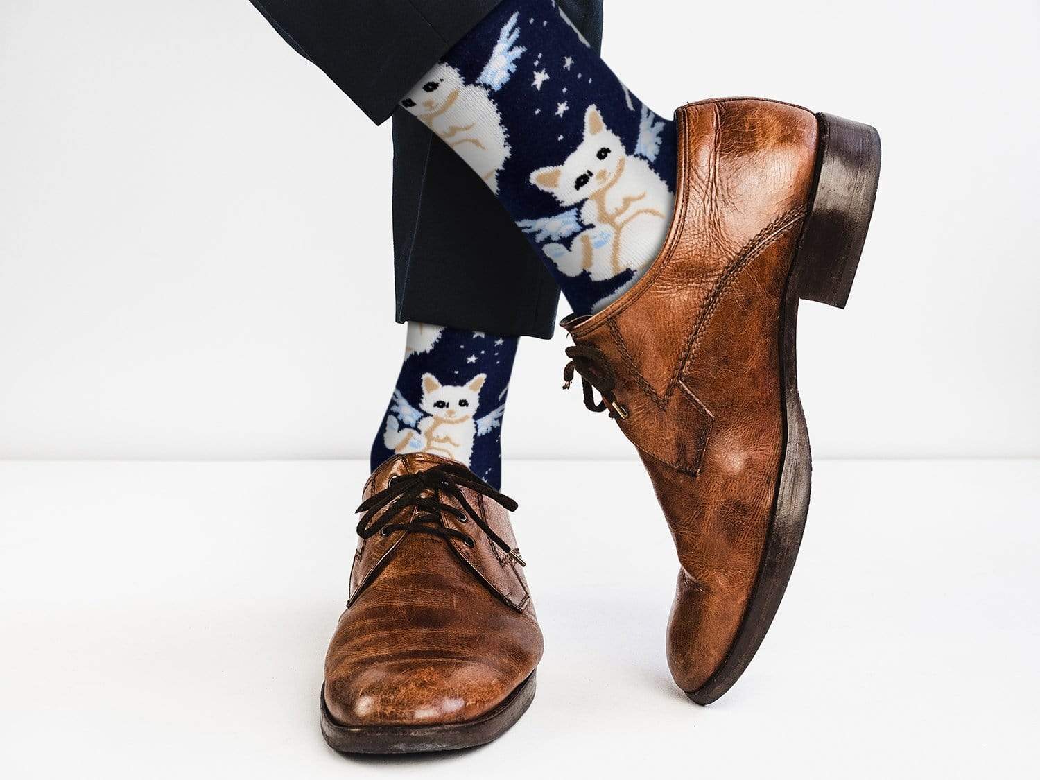 Fuchsia Thrace Socks Casual Designer Trending Animal Socks - Cat for Men and Women