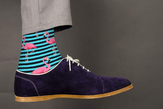 Fuchsia Thrace Socks Casual Designer Trending Animal Socks - Flamingo for Men and Women