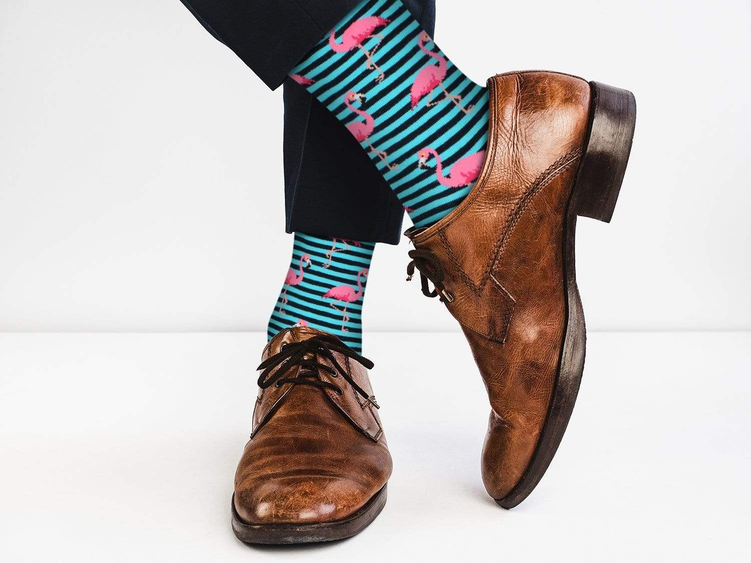 Fuchsia Thrace Socks Casual Designer Trending Animal Socks - Flamingo for Men and Women