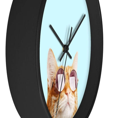 Yellow Pandora Clocks Cat is Alway's Right Wall clock