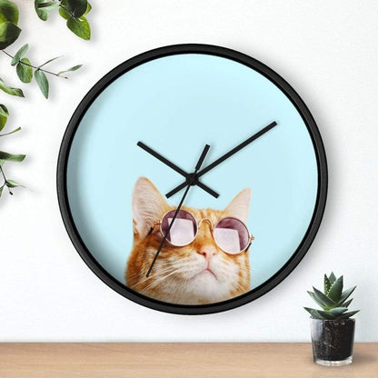 Yellow Pandora Clocks Cat is Alway's Right Wall clock