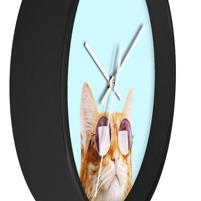 Yellow Pandora Clocks Cat is Alway's Right Wall clock