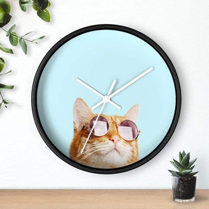 Yellow Pandora Clocks Cat is Alway's Right Wall clock