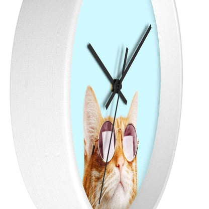 Yellow Pandora Clocks Cat is Alway's Right Wall clock