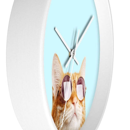 Yellow Pandora Clocks Cat is Alway's Right Wall clock