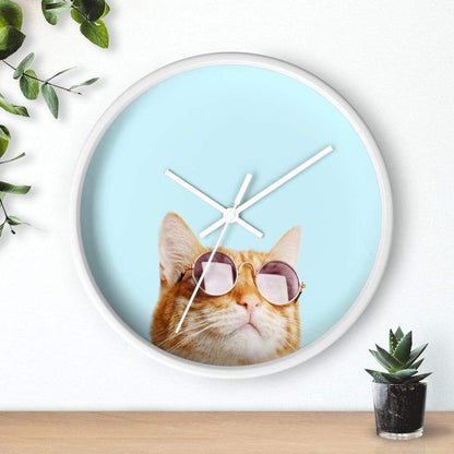 Yellow Pandora Clocks Cat is Alway's Right Wall clock