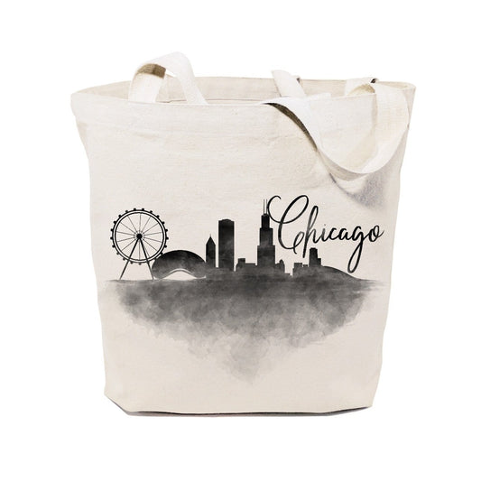Turquoise Andromeda Totes & Beach Bags Chicago Cityscape Tote Bag