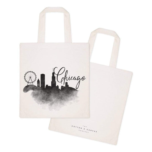 Turquoise Andromeda Totes & Beach Bags Chicago Cityscape Tote Bag