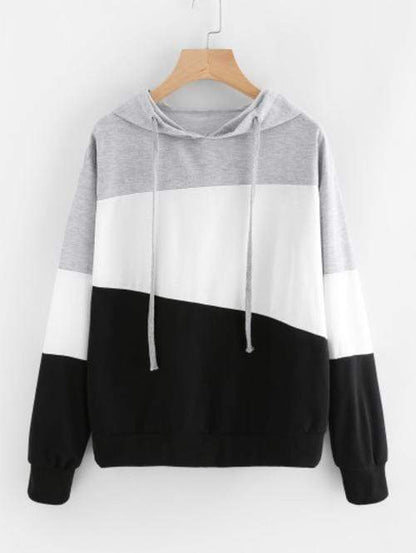 Celeste Women's Clothing Color Block Hoodie