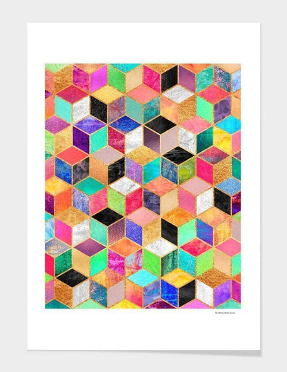 Scorpius Home Decor Colorful Cubes  Frame